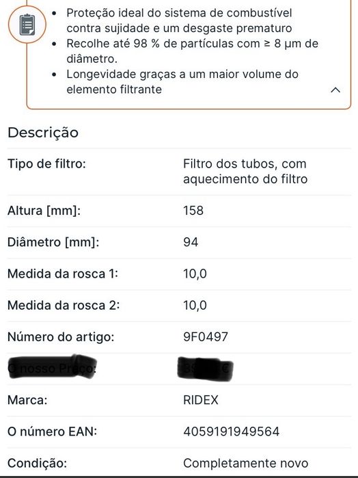 Filtro de combiativel nissan e outro