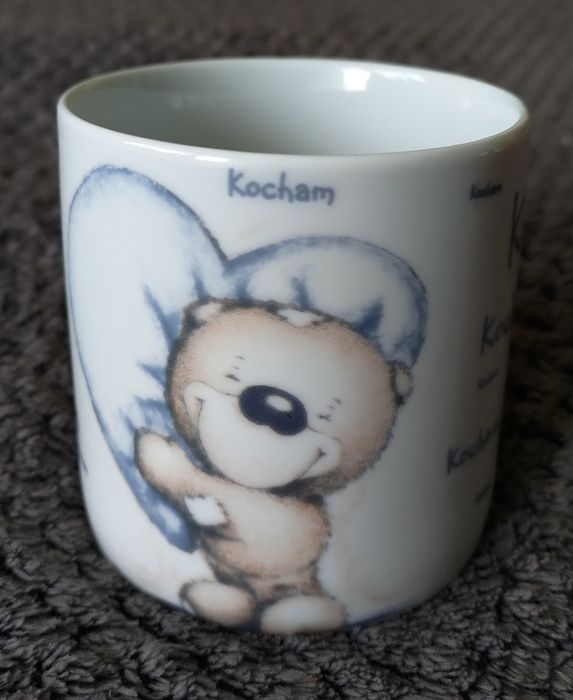 Ceramiczny kubek z misiem kocham