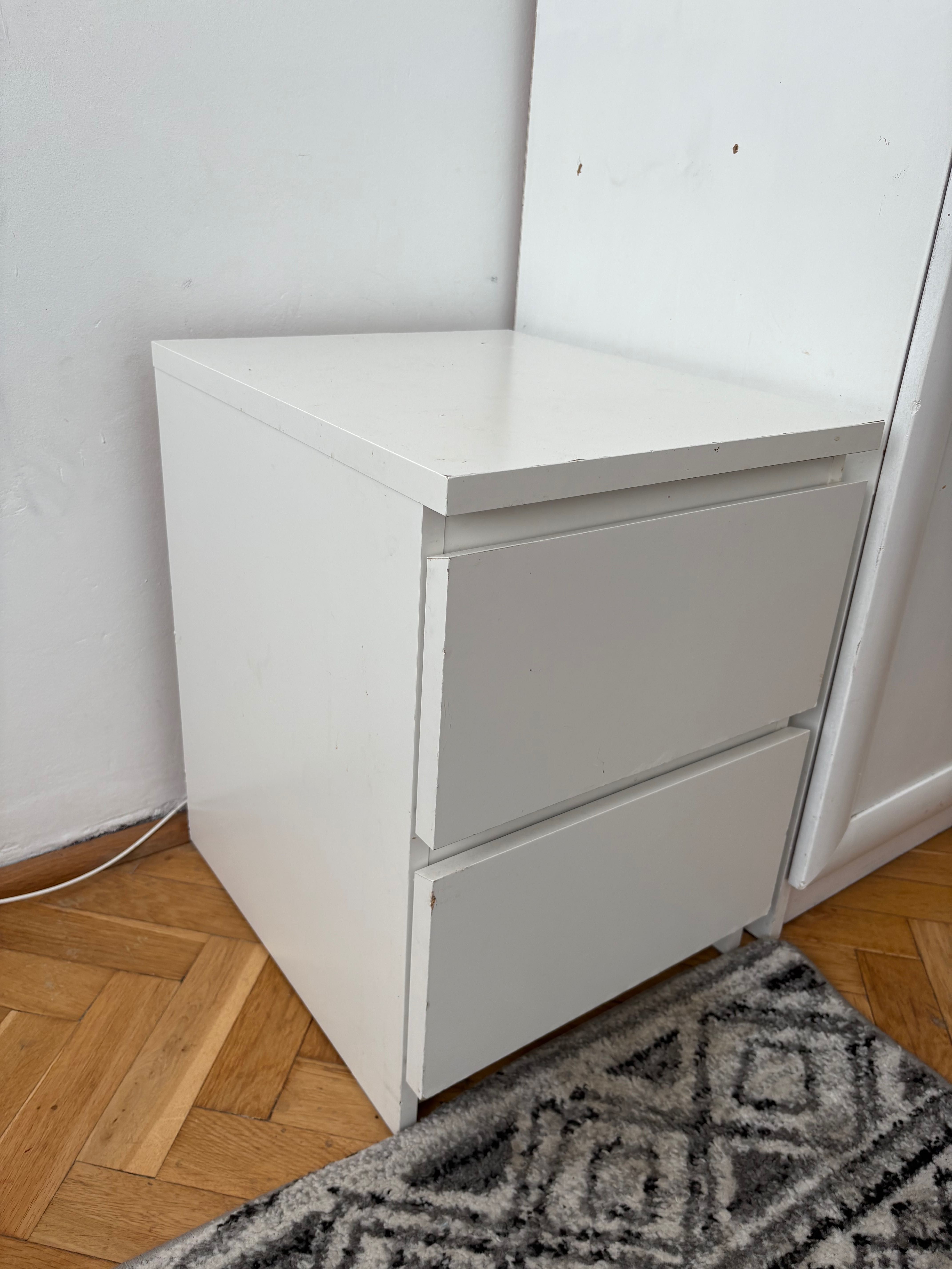 Komoda Ikea Malm 2 szuflady biała 40x55 cm
