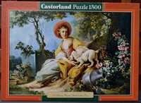 Puzzle 1500 Castorland A Young Woman Seated with a Dog nie 1000