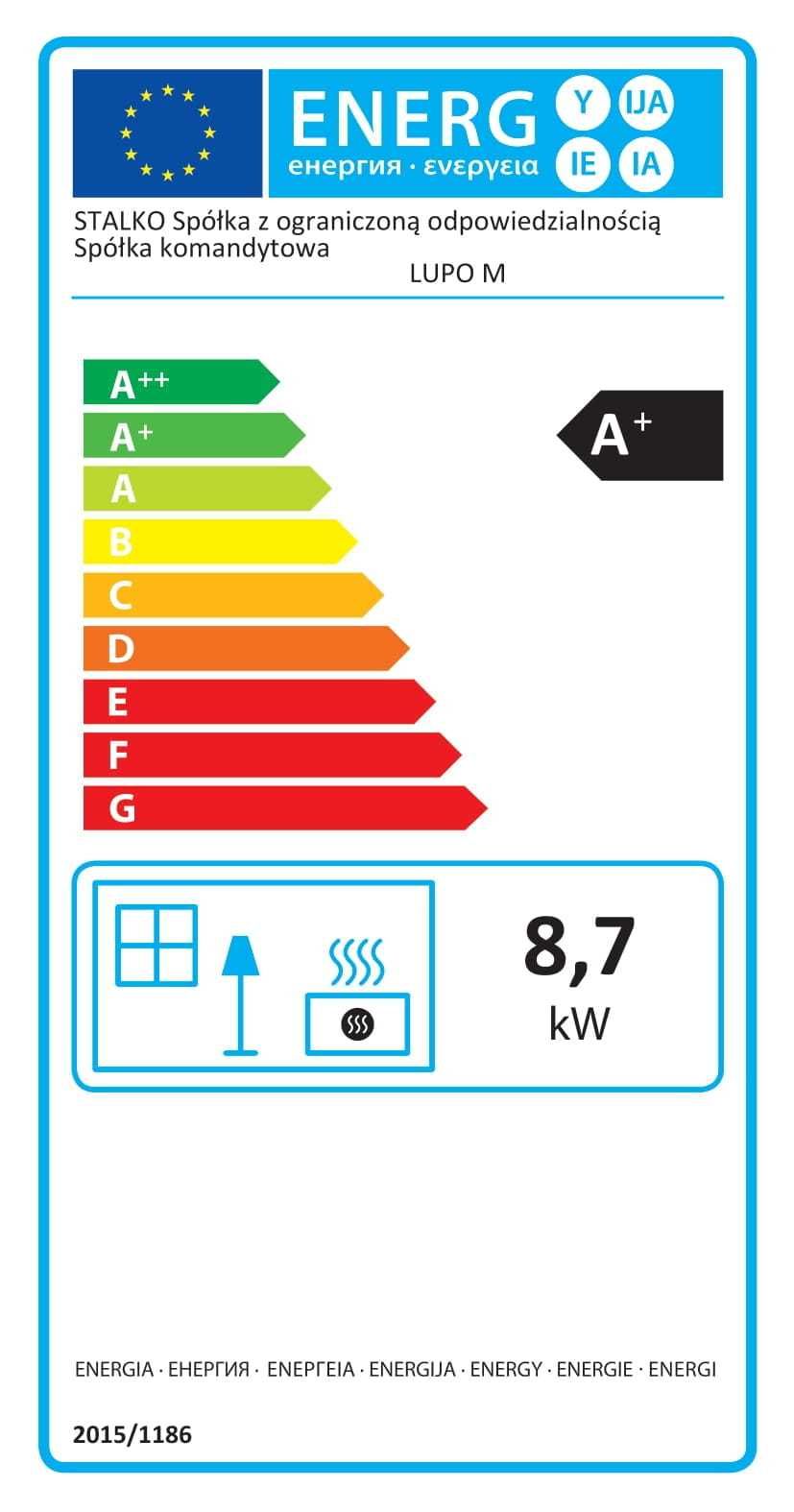 Kominek koza piec wolnostojący 8,7 kW Hitze LUPO M dostawa gratis