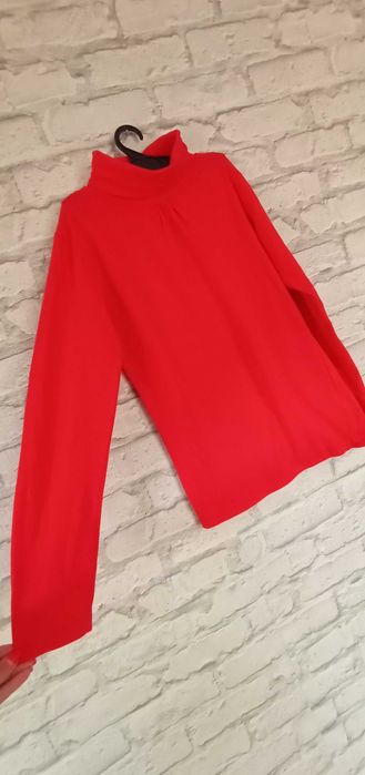 Гольф водолазка червона коралова дівчині трикотаж 12-14р