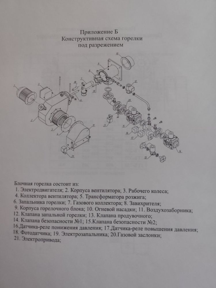 Горелка газова блочна ггб-350