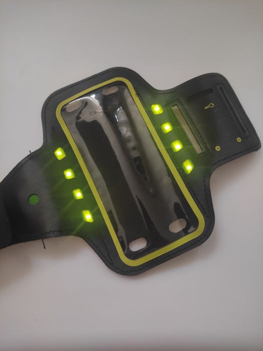 Sportowa opaska na ramię na telefon, smartphone, LED | NOWA