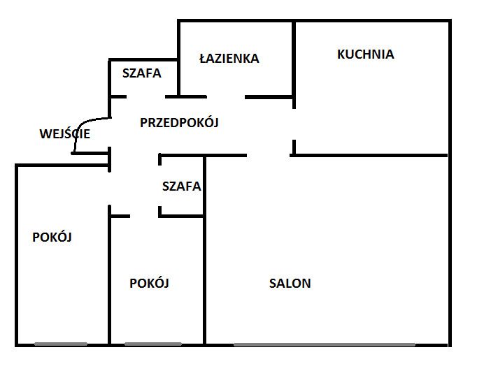 Mieszkanie 47m2, 3 pokoje, centrum Pruszków, koło Parku, bezpośrednio