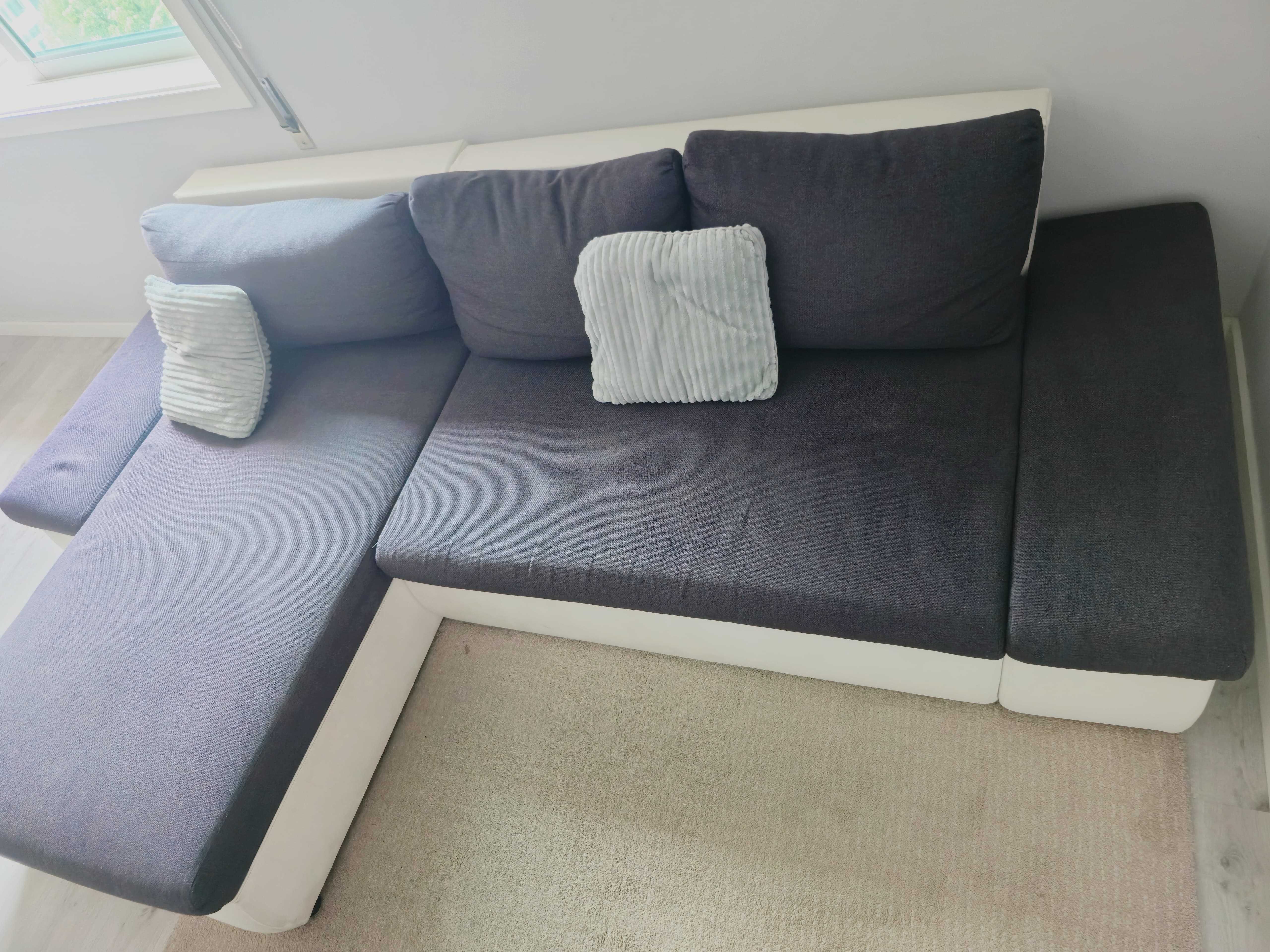 Sofa chaiselong Cinza e Branco