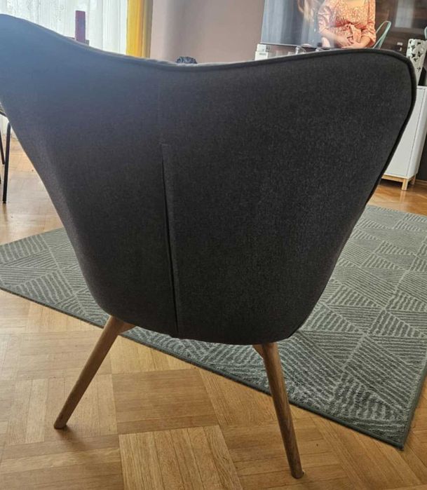 Fotel uszak ,ciemnoszary z oferty JYSK - stan bardzo dobry