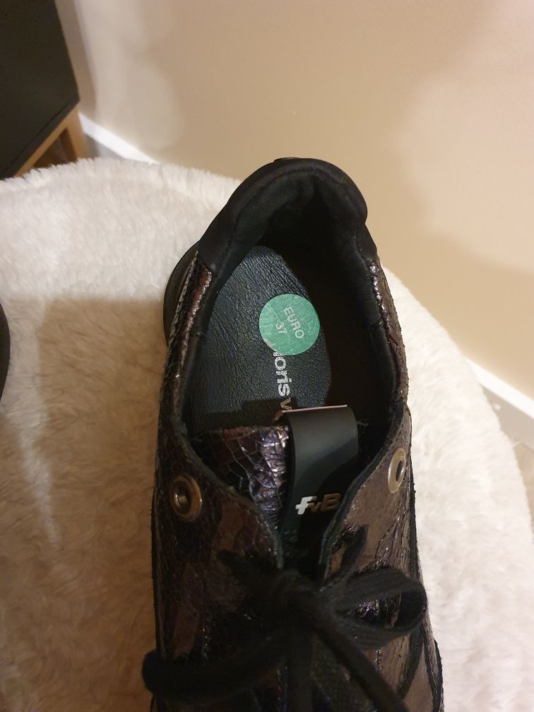 Floris van Bommel damskie skórzane sneakersy adidasy skóra 37 24.5 cm