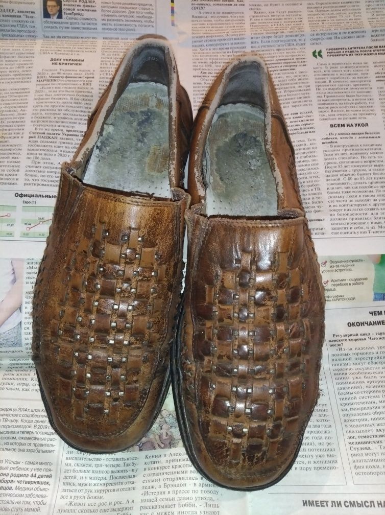 Туфли кожаные коричневые Rieker 41