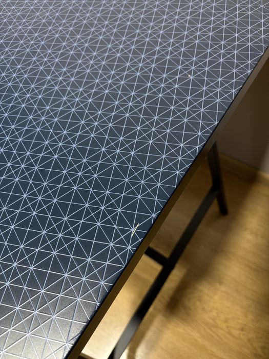 Biurko granatowe IKEA LINNMON blat + nogi