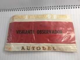 Braçadeira de "Observador" Autódromo de Luanda 25/06/1972