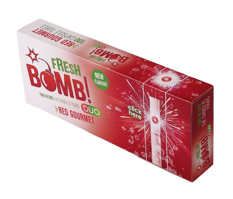 Fresh Bomb Tubes With Red Gourmet Capsule - 5 Boxes (500 tubes)