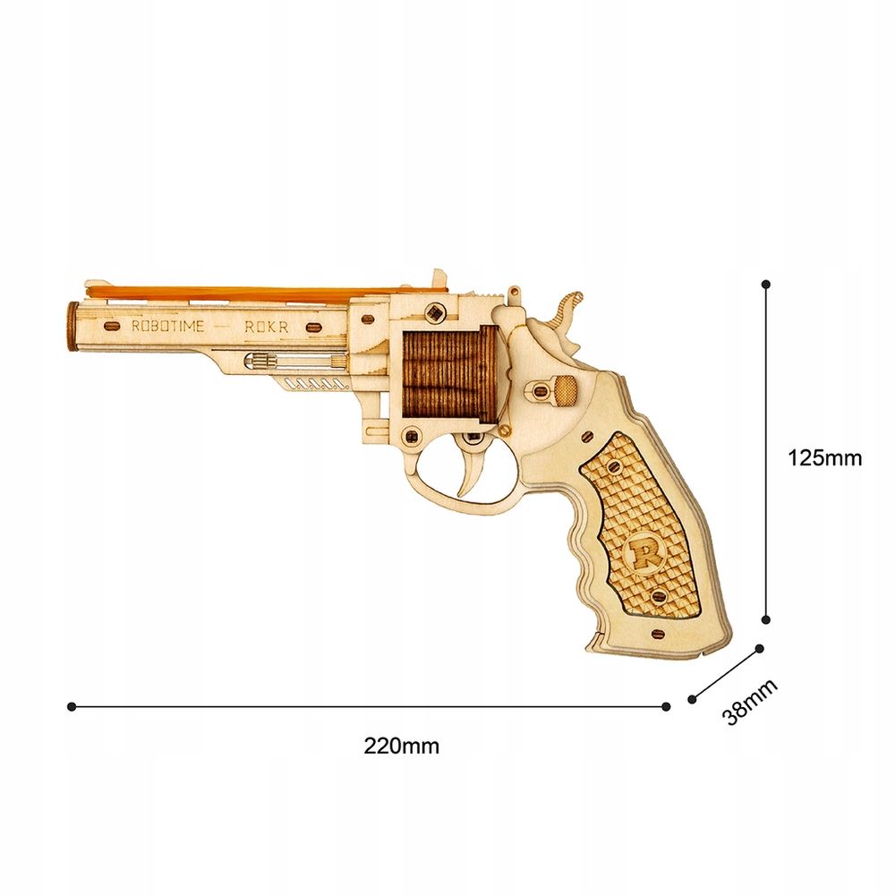 Puzzle 3d Drewniana Zabawka Do Złożenia Pistolet