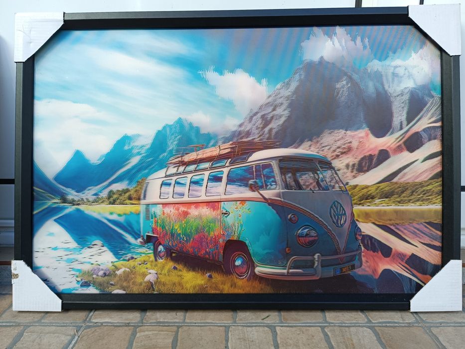 Quadro Volkswagen com imagem em 3D Novos Pão de forma