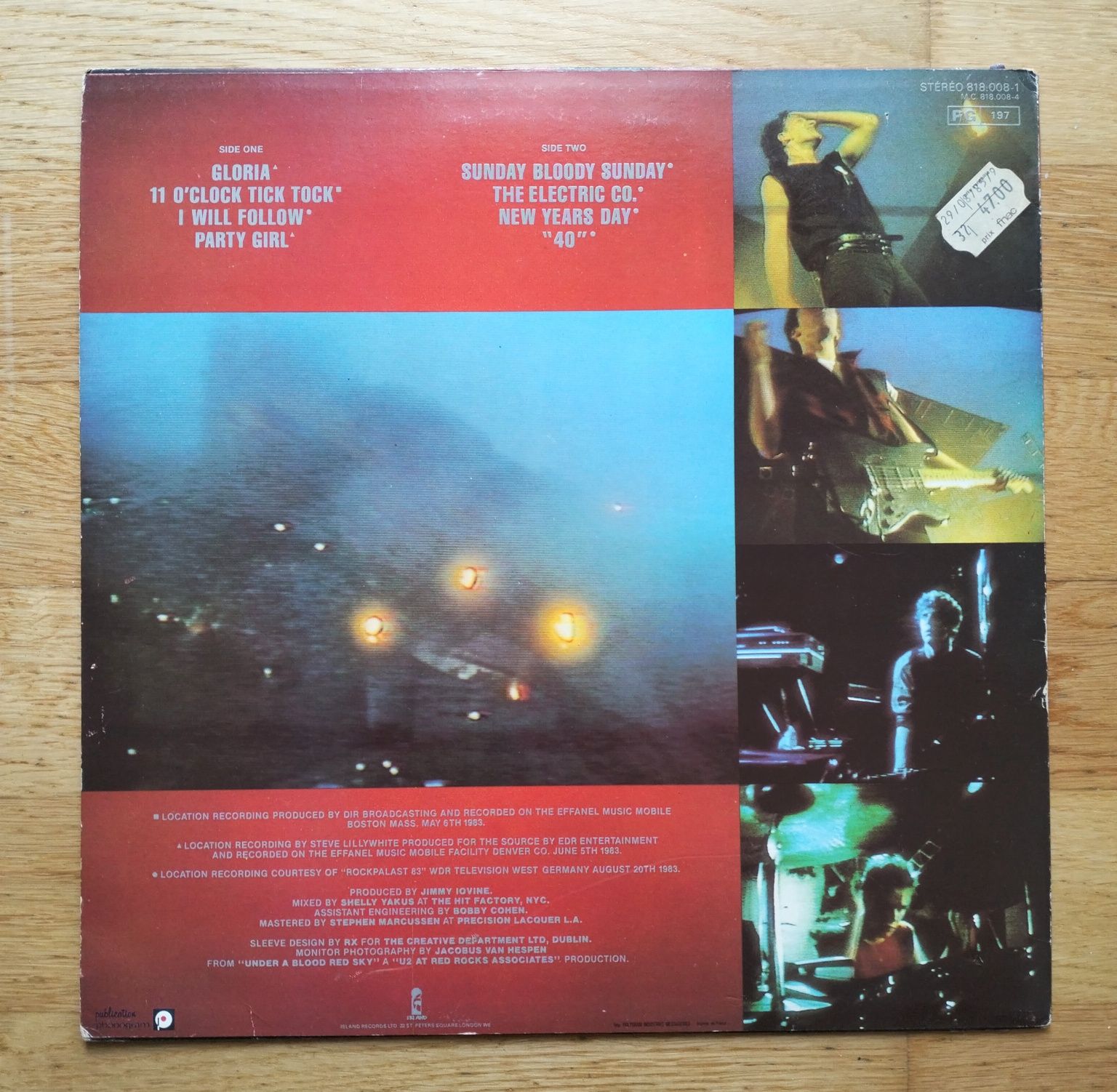 Vinil LP - U2 – Live "Under A Blood Red Sky- Original