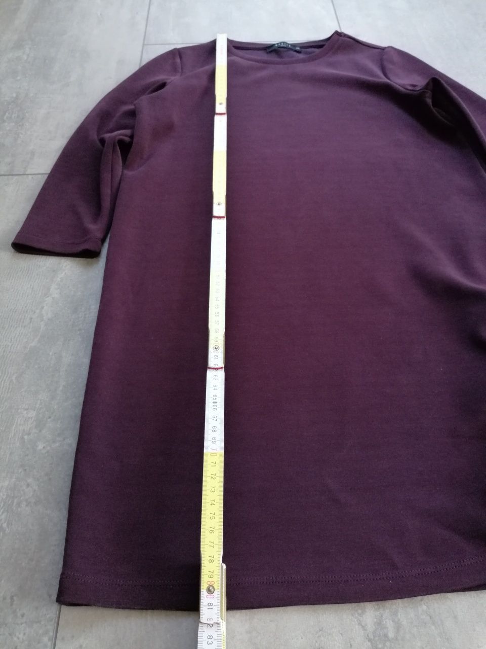 XXS/XS / sukienka oversize / rękaw 3/4 / pudełkowa / oversize wiosna