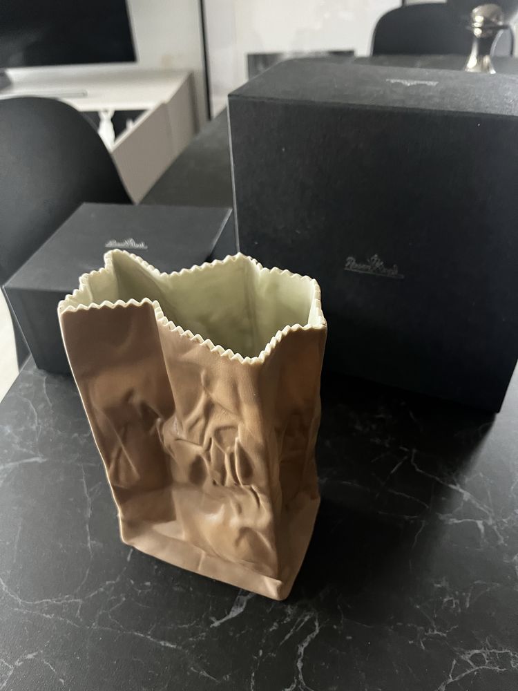 Wazon 18 cm Paper Bag szaro - brązowy Rosenthal