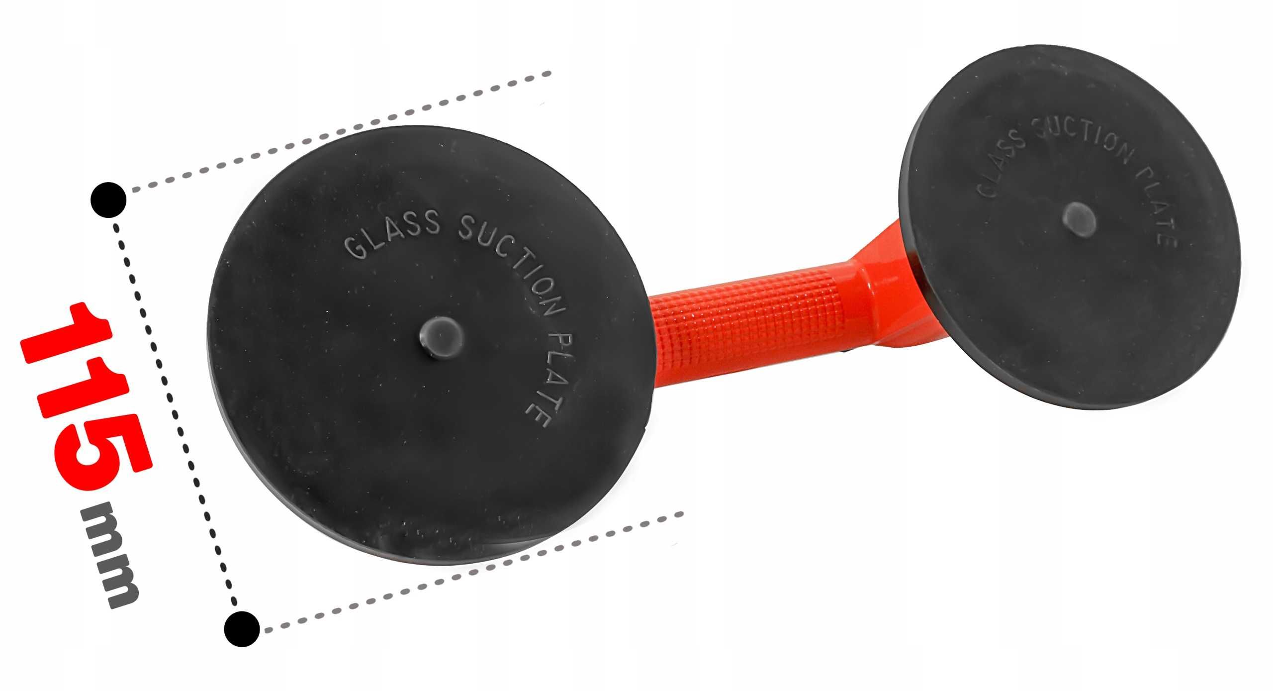 Przyssawka ręczna uchwyt szyb blachy płyt glazury  115MM 70KG