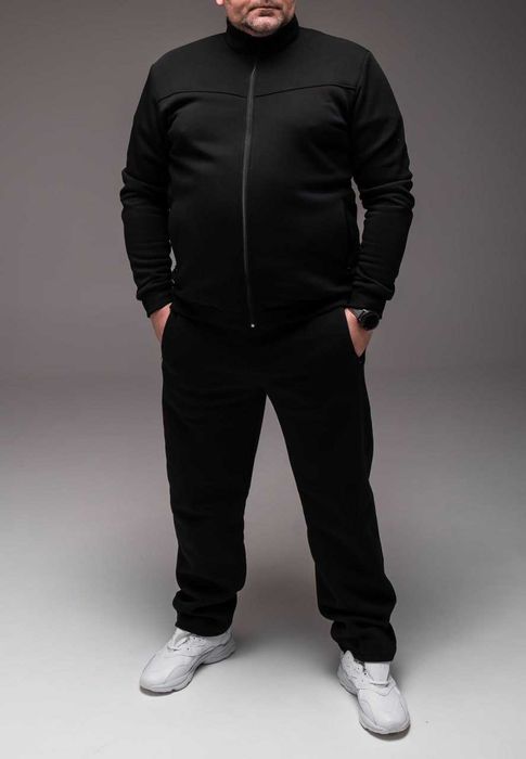 Спортивний костюм чоловічий утеплений з флісом батал