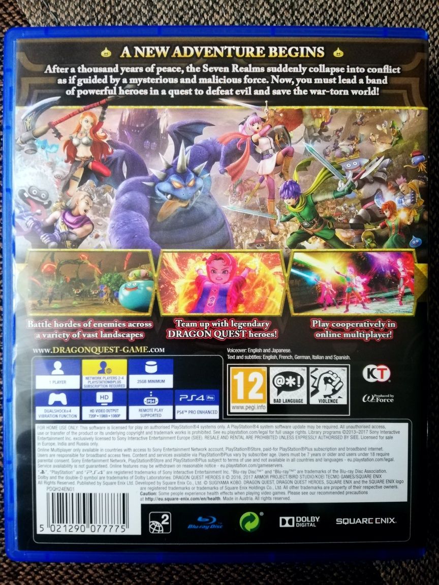 DRAGON QUEST HEROES II PS4 PlayStation 5 DQ Heros 2 SquareEnix