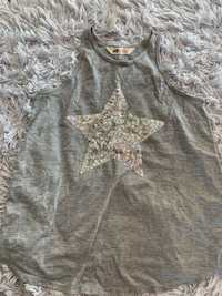 Szara bluzeczka bez rękawów z gwiazdą H&M