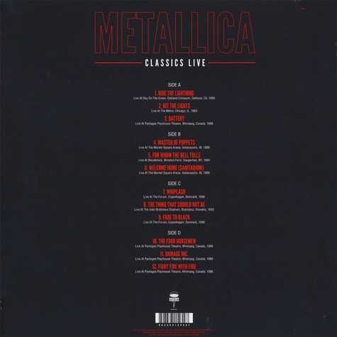 Metallica - Classics Live - 1986-1996. (2LP). 12. Пластинки.  S/S.