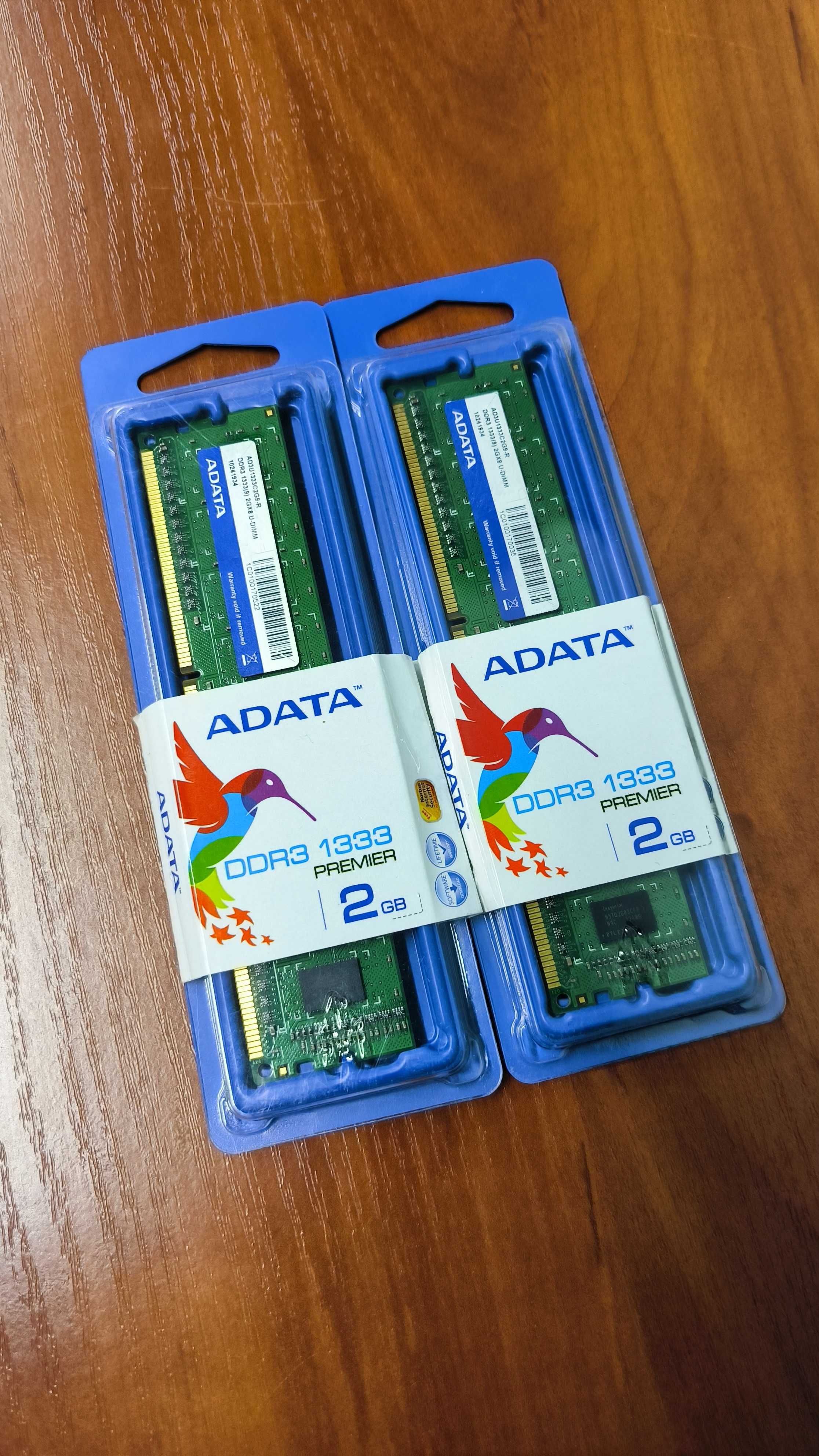 Pamieć RAM DDR3 PC3-10600U 1333MHz 2x2GB ADATA