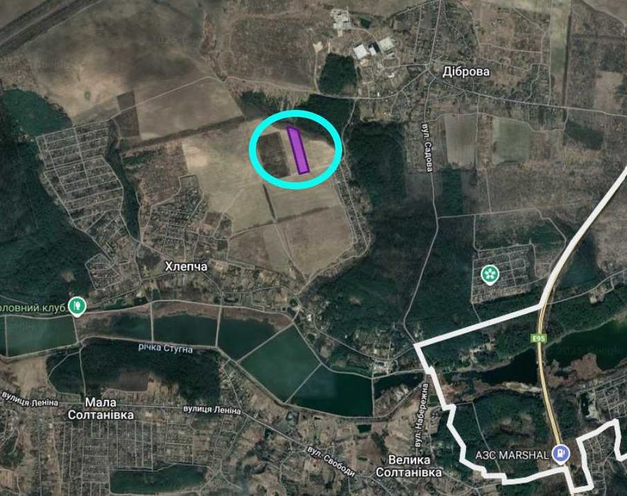 Хлепча Діброва Теремки -30км Ділянка 2,8Га під житлове 02.01