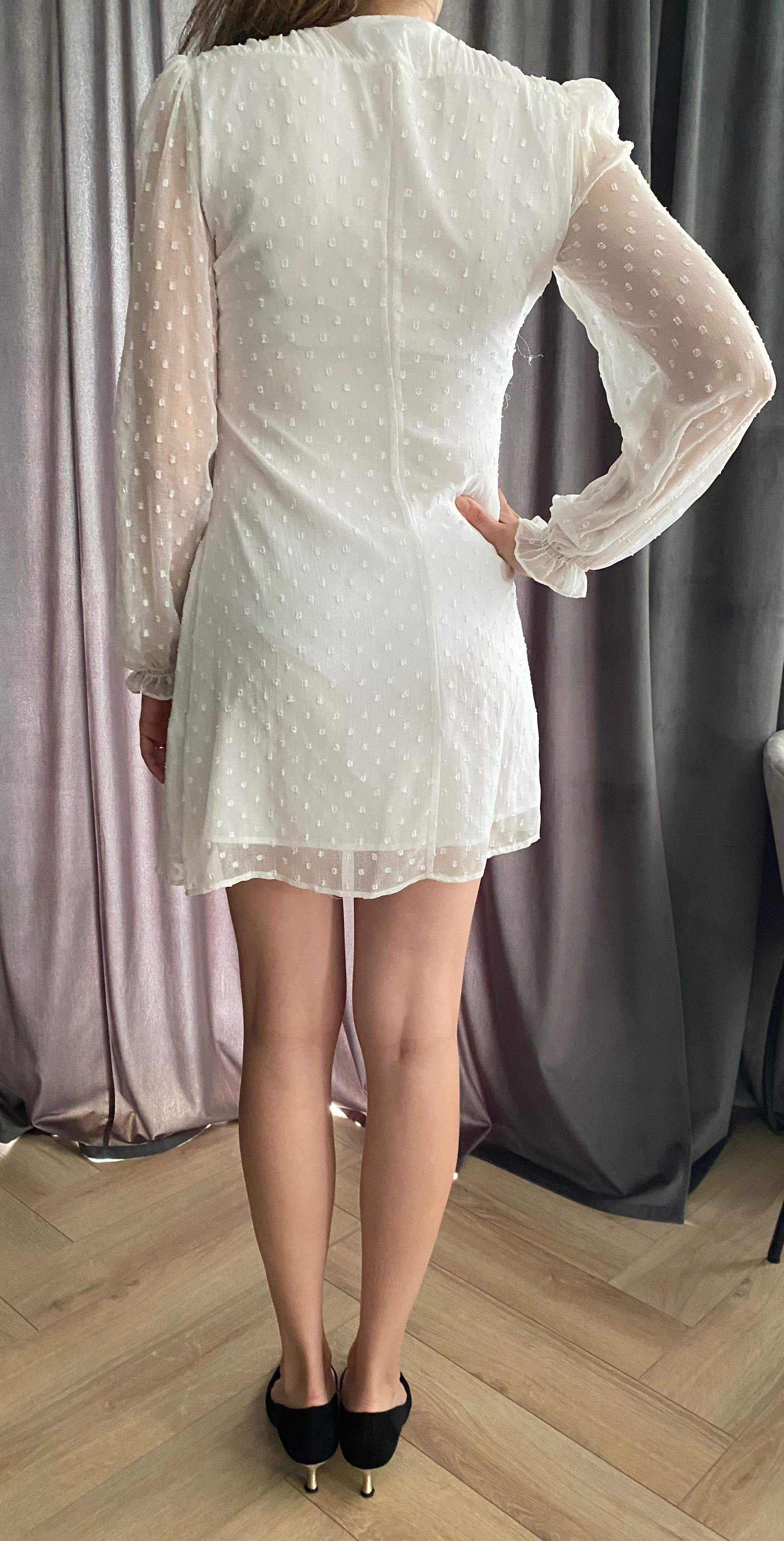 Biała sukienka mini Zara S