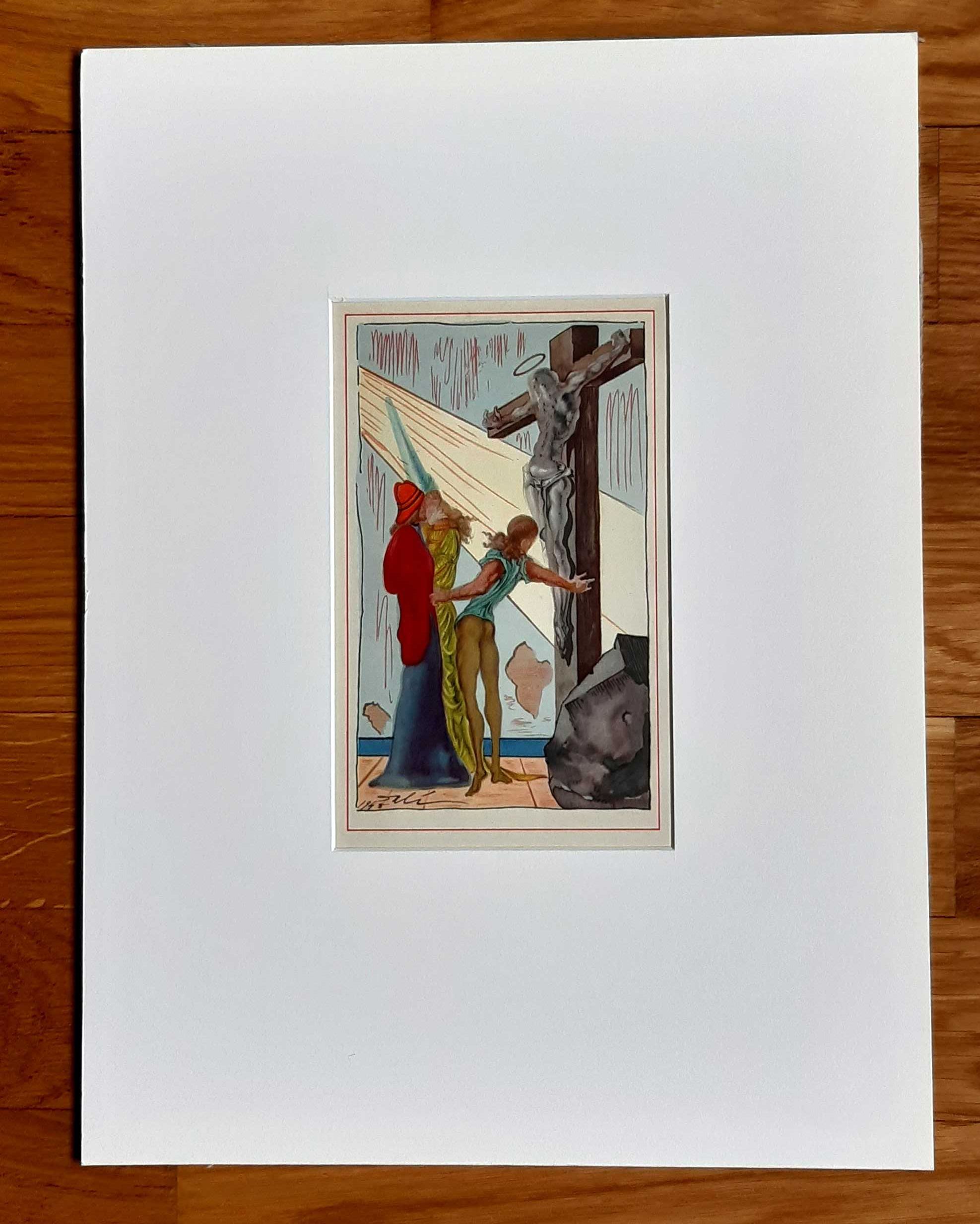 Dali Salvador litografia offsetowa oryginał z 1945 roku podpis z płyty
