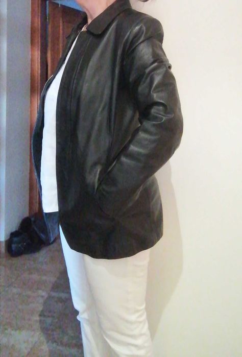 Casaco em pele genuina