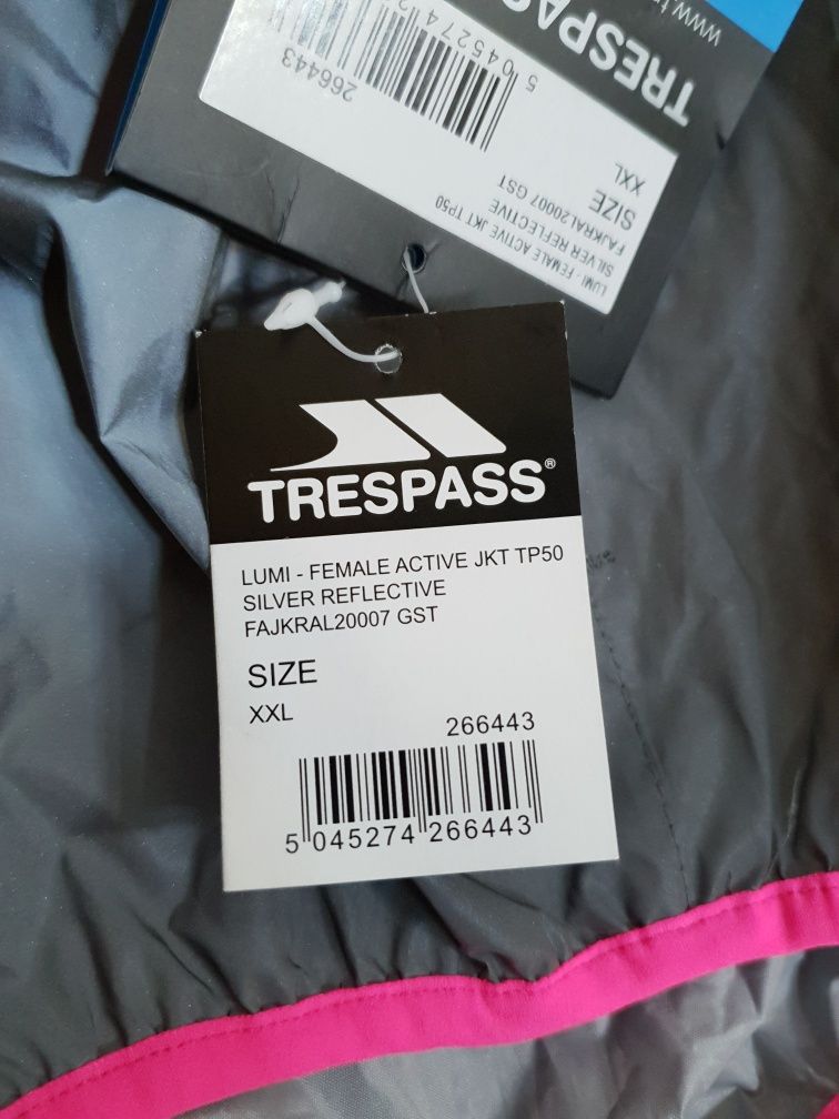 Nowa kurtka damska wodoodporna wiatroodporna Trespass Lumi TP50 2XL