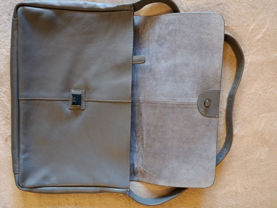 Кожаная сумка портфель для нетбука через плечо Paul Costelloe, Англия