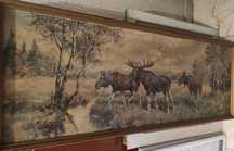 Quadro Antigo de Veados
