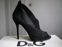 Szpilki Dolce Gabbana D&G roz.40 zamszowe, czarne