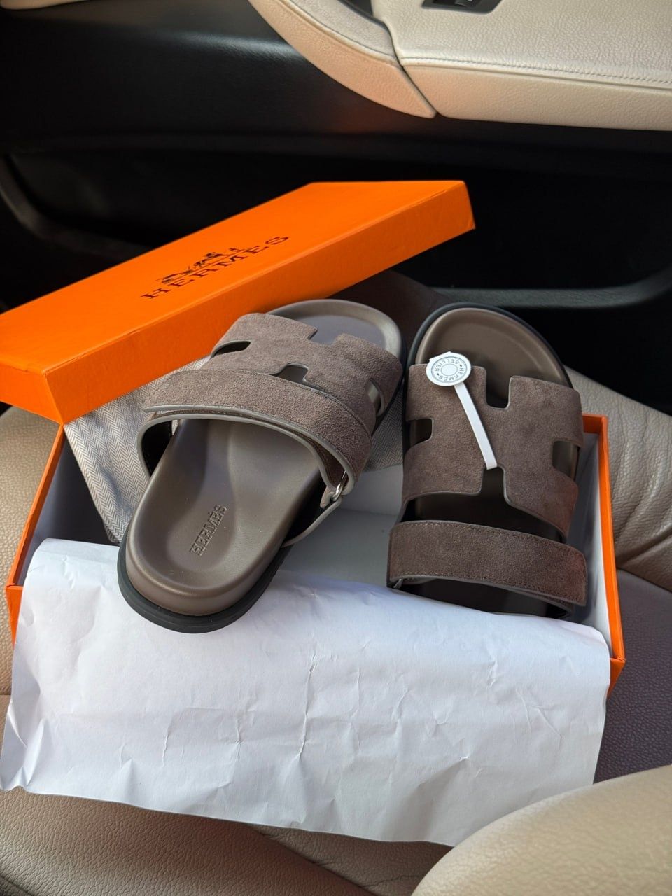 Hermes Chypre Apricot Sandals