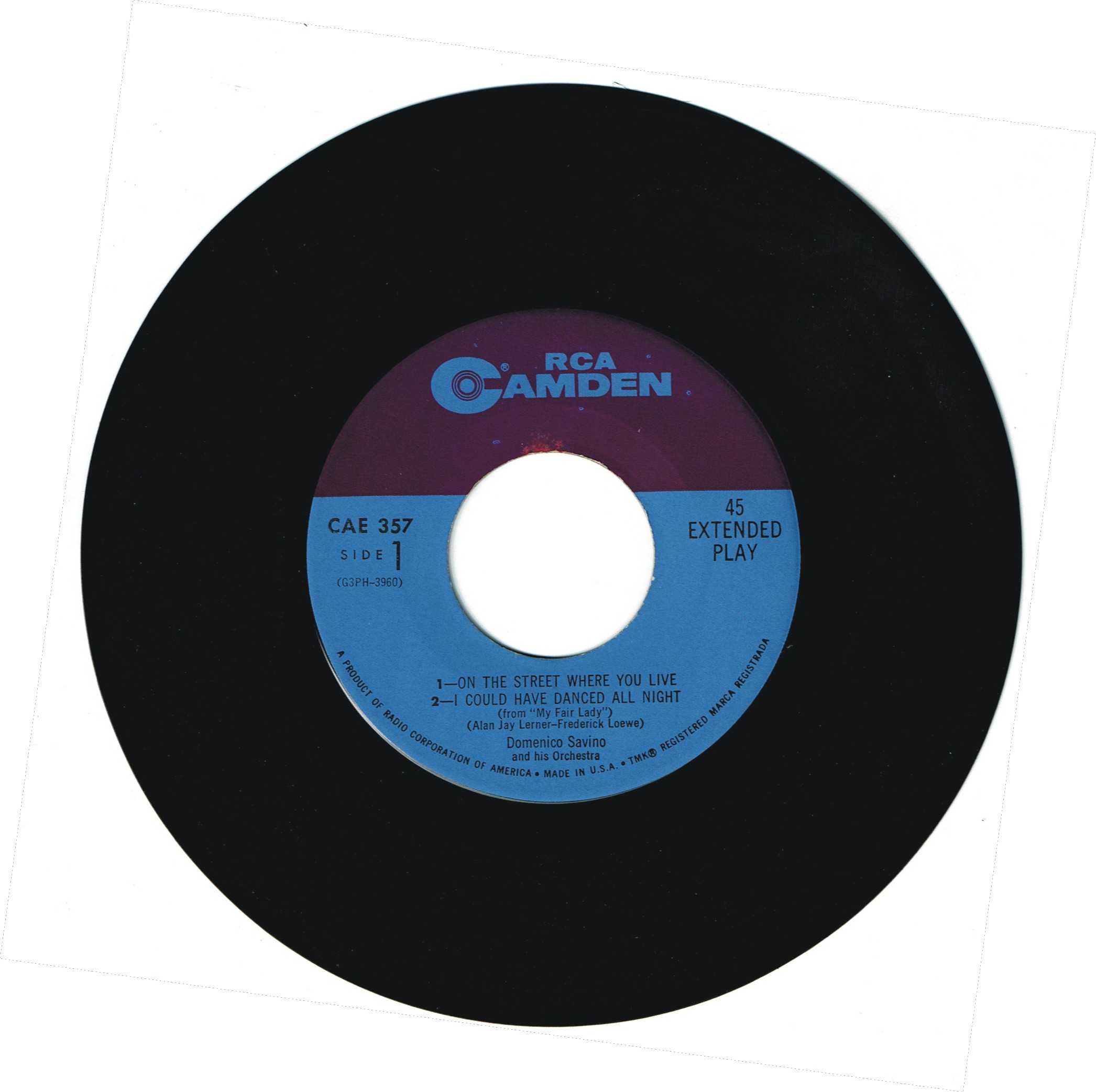 Domenico Savino And His Orchestra ‎– My Fair Lady - made in USA EP