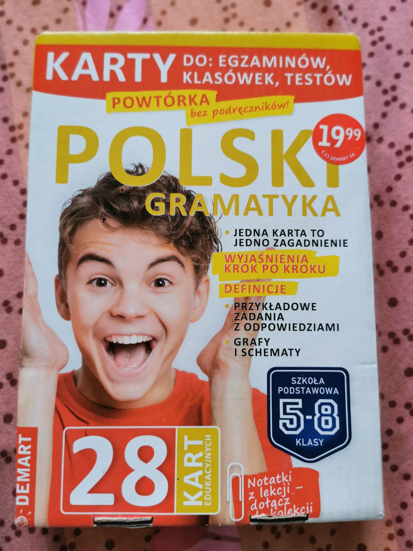 Karty polski gramatyka klasy 5-8 pomoc do nauki