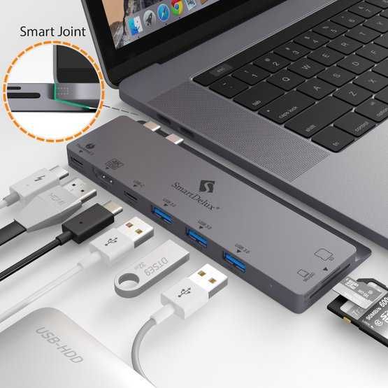USB Хаб Type C для Macbook Pro (Space Gray) SmartDelux