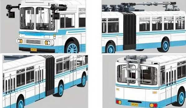 Klocki do złożenia jak autobus trolejbus ok. 1000 elementów
