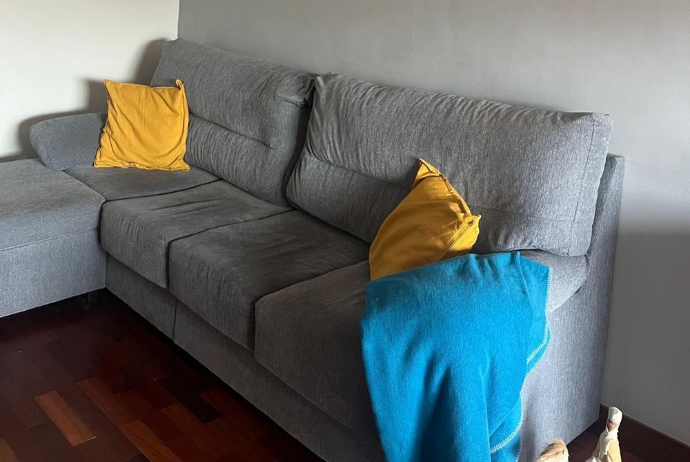 Sofa em tecido chaise longue