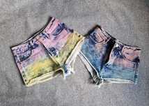Szorty topshop ombre pastelowe modne spodenki jeans