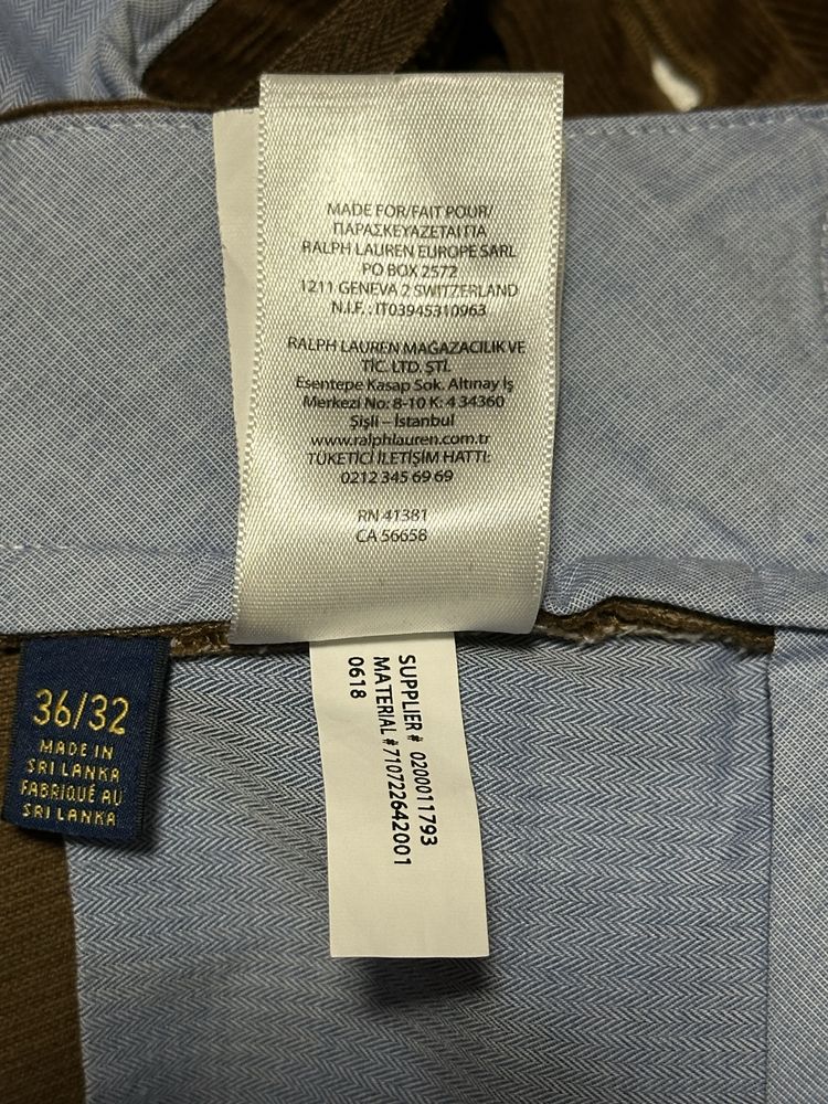 Вельветові штани Polo Ralph Lauren (оригінал, брюки, джинси)