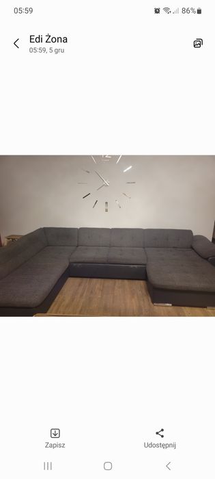 Narożnik duży z funkcją spania.