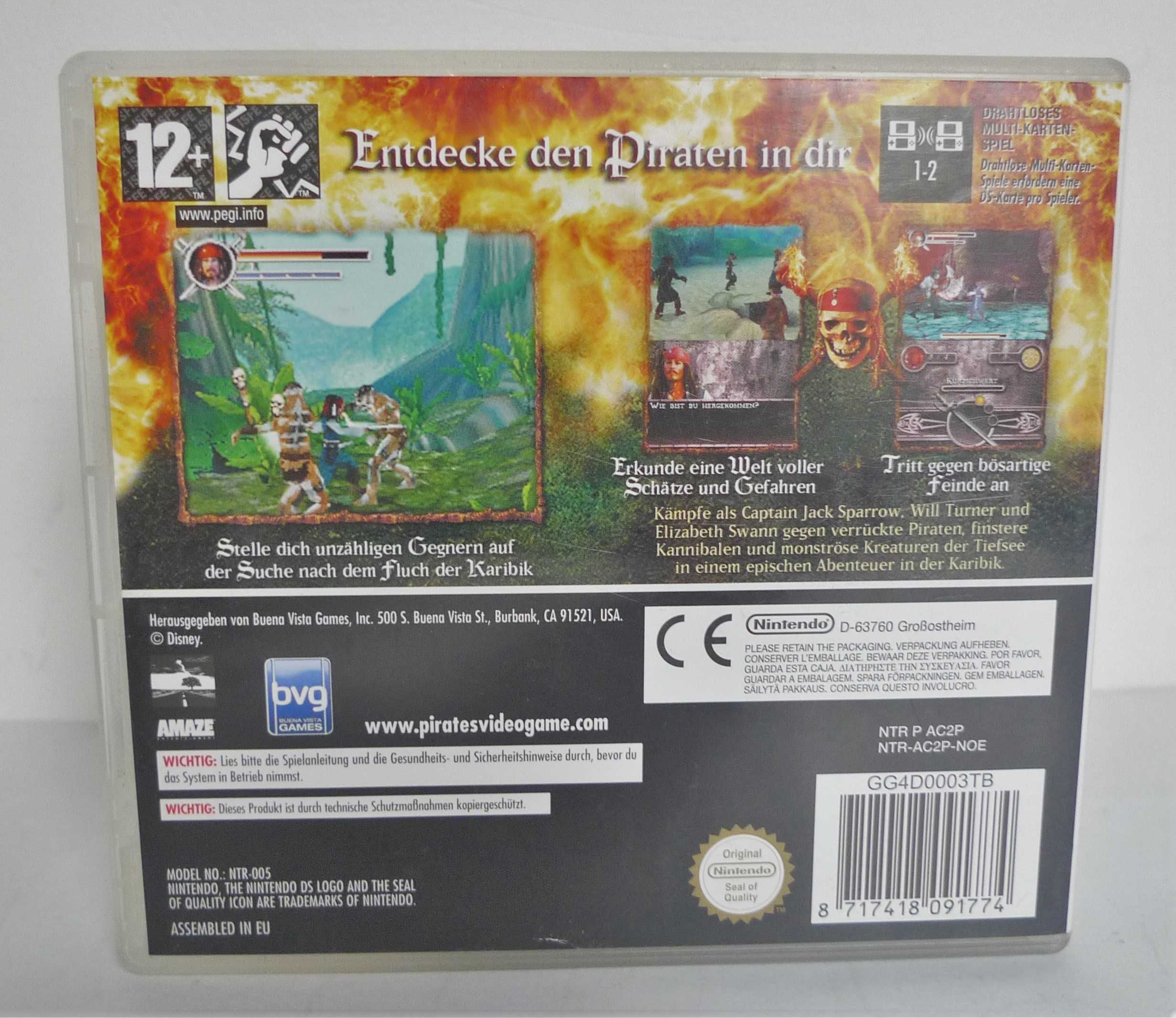 Nintendo DS Pirates of the Caribbean Fluch der Karibik 2