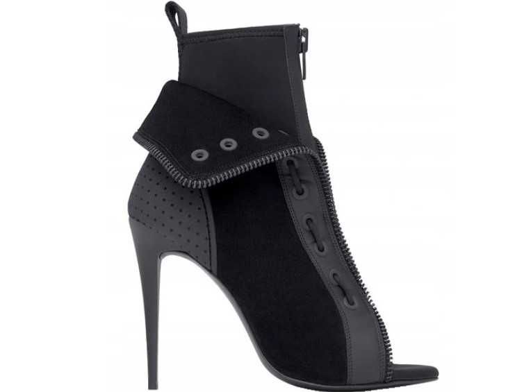 Czarne botki na szpilce 40 skóra zamsz ALEXANDER WANG