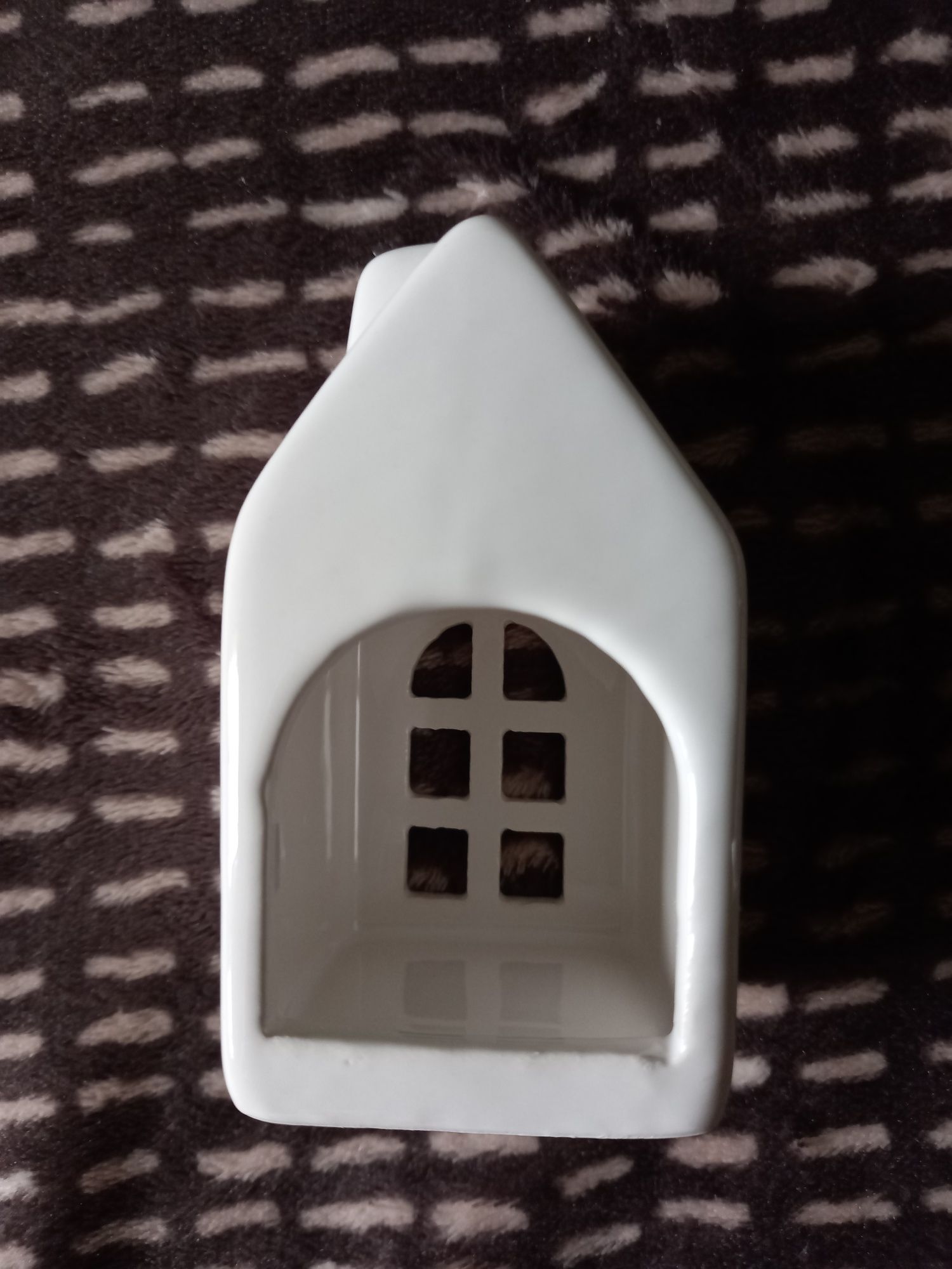 NOWY mały biały domek ceramiczny lampion świecznik dom sinsay święta