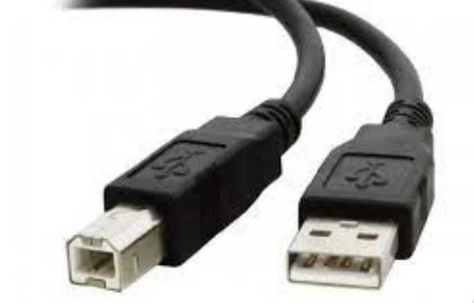 2szt. x Kabel do drukarki, faksu 2.0 USB A-B uzywany (1,5-2m) czarny