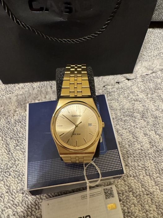 ОРИГІНАЛ Годинник Casio золотий WR 50M MTP-B145G