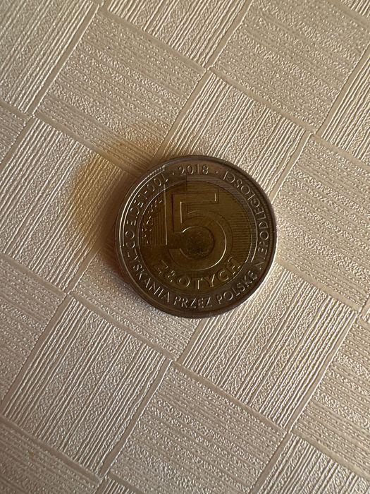 Moneta 5zl 100 lecie odzyskania niepodległości